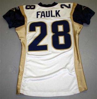 Marshall Faulk Game Used Super Bowl XXXVI Rams Jersey