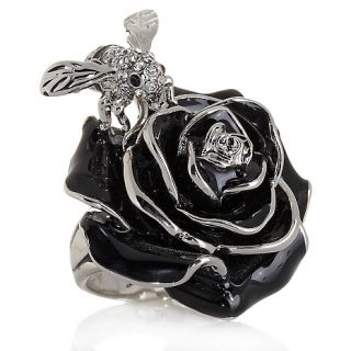 175 796 niecy nash collection clear crystal and black enamel