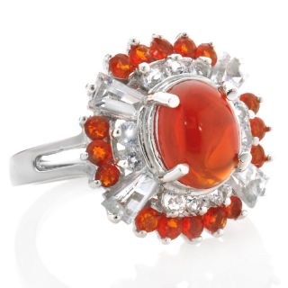 180 897 mexican fire opal and white topaz sterling silver ring rating