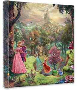 Sleeping Beauty Thomas Kinkade Gallery Wrapped Canvas New Disney