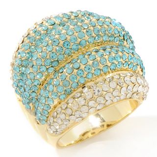 181 748 joan boyce queen of glamour tonal blue crystal ribbed ring