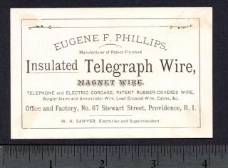 1800s Telephone Wire Magnetic Telegraph Annunciator Advertising