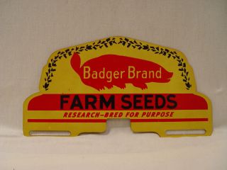 Badger Brand Farm Seeds Agricultural Farm Feed Seed License Plate
