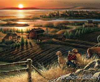 Terry Redlin in 1989 Farmland High Commandprints Oil Painting on