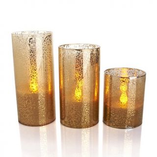 178 180 colin cowie set of 3 mercury glass flameless candles rating 8