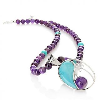 194 021 mine finds by jay king turquoise and amethyst sterling silver