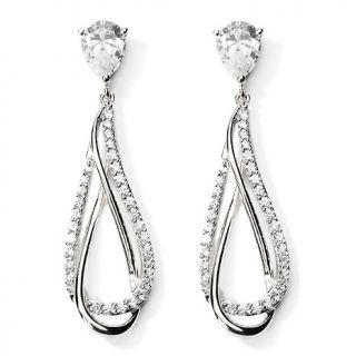 196 198 absolute 2 69ct intertwined pave teardrop earrings rating 3 $