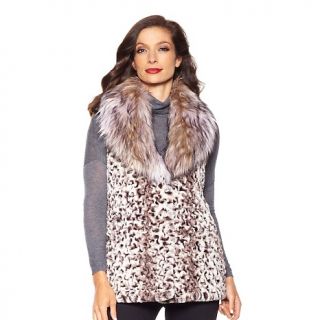 196 933 a by adrienne landau sheared faux fur vest with luxurious faux