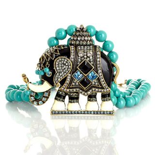 Heidi Daus Michelles Majestic Mr. Elephanté Beaded Drop Neckl at