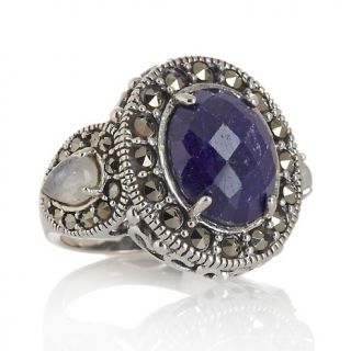 201 932 zafira marcasite blue corundum and moonstone ring rating 3 $