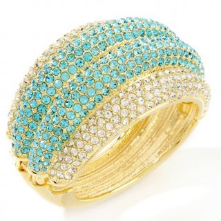181 704 joan boyce queen of glamour tonal blue crystal ribbed hinged