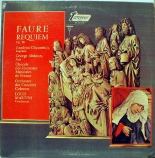 martini faure requiem label turnabout records format 33 rpm 12 lp