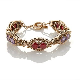 205 230 nicky butler 12 20ct red corundum and amethyst bronze toggle