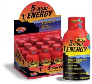 Authentic 5 Hour Energy Drink SEALED Berry Flavor Fresh 100 Bottles