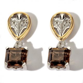 211 262 victoria wieck 1 52ct smoky quartz and white topaz two tone