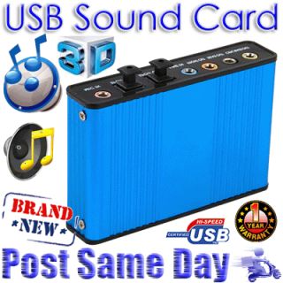 USB External Sound Card Channel Optical Surround Audio Adapter 6