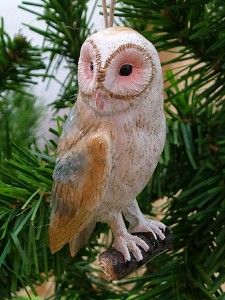 New Barn Owl Feather Bird Animal Christmas Ornament