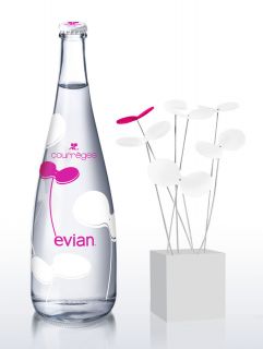 Evian Water Bottle Designed by House of Courrèges Courreges