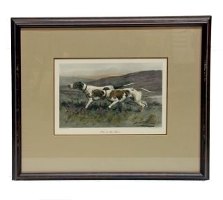  Wright 1800s Engraving Canine Art English Pointer Dog Hunting
