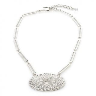 224 947 akkad splendorista pave crystal oval drop 17 1 2 necklace