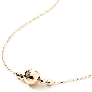 231 979 technibond cable link diamond cut 18 bead necklace note