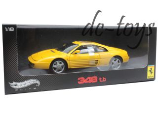 Hot Wheels V7437 Elite 1989 Ferrari 348TB 348 TB 1 18 Diecast Yellow