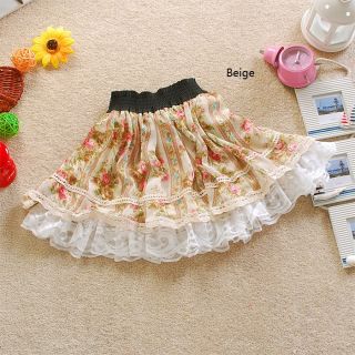 Girls Womens Stylish Sweet Bold Graphic Floral Lace Summer Mini Skirt