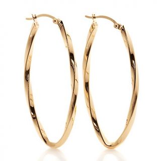 236 273 bellezza jewelry collection yellow bronze oval twisted hoop