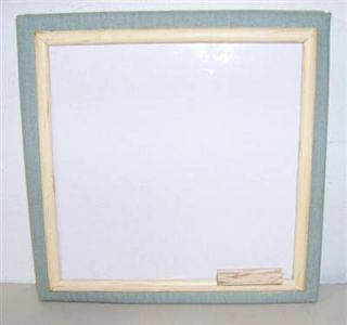 Blue Linen Fabric Dry Erase Bulletin Board Memo