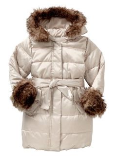 Baby Gap Toddler Girls Faux Fur Warmest Hooded Jacket 3T Beautiful RV$