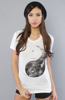 Civil The Ying Yang Tee in White Concrete