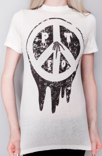 Petals and Peacocks PTFO Tee in Vintage White