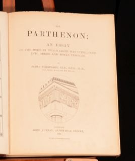 1883 The Parthenon James Fergusson Scarce Essay Architecture