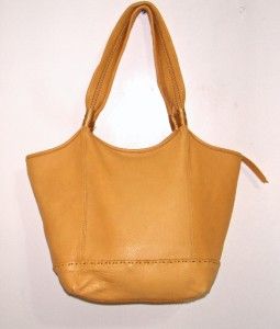 New The Sak Soft Yellow Leather Large Fernwood Tote Bag