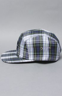 HUF The Tartan Prep Half Moon Volley Hat in Green