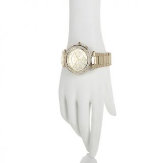 226 480 freelook cortina goldtone unisex crystal bezel bracelet watch