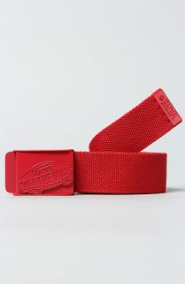 Vans The Conductor Web Belt in Red Concrete