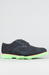 Walk Over Shoes The MADE IN THE USA Derby 100s Buck Shoe in Navy Suede