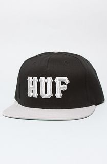 HUF The Classic Logo Starter Cap in Black Grey