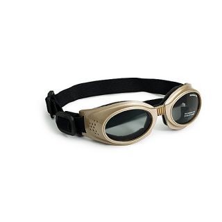   Doggles Originalz Pet Eye Wear Goggles Chrome Smoke Lens SM Case
