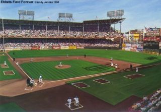 Ebbets Field Forever Print by Andy Jurinko