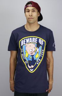 Entree Entree LS BEWARE OF Navy Tee Concrete