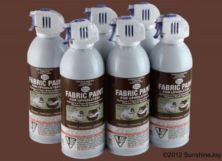 Upholstery Fabric Spray Paint 6 Pack Brown Car Auto RV