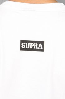 SUPRA The Team Tee in White Concrete Culture