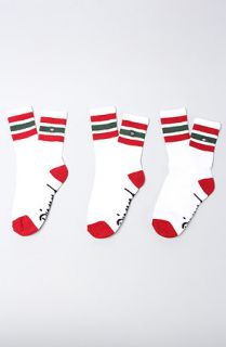 Diamond Supply Co. The Hi Stripe Socks in White Red Green  Karmaloop