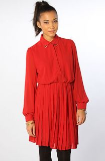 LA Boutique The Paige Shirt Dress in Brick