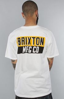 Brixton The Drone Tee in White Concrete