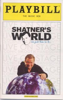 Shatners World Broadway Playbill William Shatner Star Trek Captain