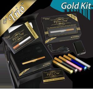 Fifty One TRIO GOLD Electronic Cigarette Starter Kit with Color 30 off