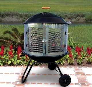  Outdoor Fireplace Fire Pit with Spark Guard Screen Best Deal